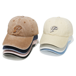 Gorra de Béisbol Retro con Bordado de Letra P, Estilo Desgastado, Unisex, para Uso Diario, Ocio, Viajes, Ejercicio, Estilo Urbano, Gorra Tipo Dad Hat - Product Image 2