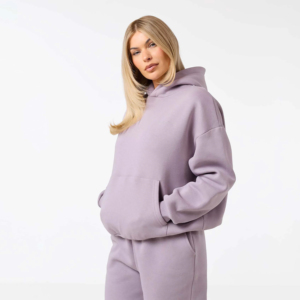 ชุดเซ็ตฮู้ดดี้โอเวอร์ไซส์ขายดีสำหรับผู้หญิง กางเกงขายาวทรงหลวม พิมพ์ลายแบบ Acid Wash  โลโก้สั่งทำได้ ผ้าฝ้ายระบายอากาศเป็นมิตรต่อสิ่งแวดล้อม - Product Image 3