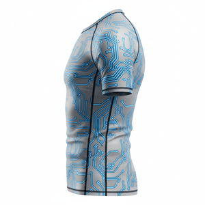 Custom printed rash guard for men women kids MMA BJJ jiu jitsu <b>no</b> gi training sublimated durable compression shirt wholesale - Product Image 3