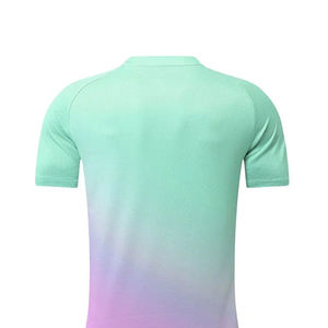 Camiseta de Fútbol Unisex con Degradado de Color, Sin Mangas, Transpirable, Ecológica, de Malla que Absorbe la Humedad, Pantalones Cortos Negros, Ropa Deportiva de Verano - Product Image 5