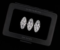 Diamant de laboratoire certifié IGI, taillé laser, coupe ovale antique, couleur fantaisie E, taille unique, pour ensemble de mariage