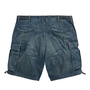 Pantalones Cortos Cargo de Mezclilla Lavada para Hombre, Cintura Media, Estilo Casual de Verano, con Múltiples Bolsillos, Tejido de Algodón - Product Image 2