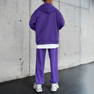 Ensemble de survêtements décontractés surdimensionnés respirants et épais personnalisés 2026 – Vente en gros de sweats à capuche et de survêtements d'hiver OEM - Product Image 1