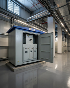 สถานีไฟฟ้าขนาดกะทัดรัดแบบระบายความร้อนด้วยน้ำมัน 315kVA ปรับแต่งได้ 20kV 400V ขดลวดทองแดง ONAN ONAF พร้อมอุปกรณ์ LT HT ยี่ห้อดัง แบบกล่องบรรจุในตู้คอนเทนเนอร์ - Product Image 1