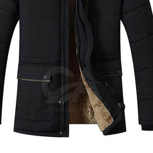 Manteau d'hiver pour homme en fausse fourrure avec capuche, directement de l'usine, logo personnalisé disponible, vente en gros, veste thermique d'hiver pour homme - Product Image 5