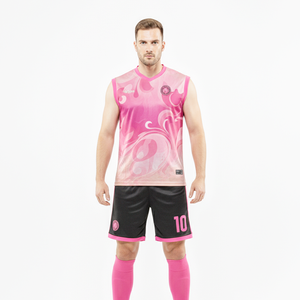 Ropa Deportiva de Última Tendencia, Uniforme de Fútbol OEM sin Costuras, Conjunto Personalizado con Nombre de Equipo, Camiseta sin Mangas de Poliéster con Pantalones Cortos - Product Image 5