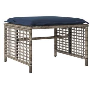 Set Divano da Esterno 4 Pezzi in Polyrattan Grigio con Cuscini in Vetro - Elegante Collezione Arredamento da Giardino - Product Image 6