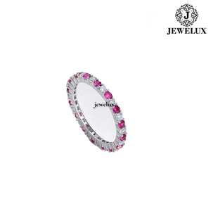 แหวนเงินแท้ 925 ยูนิเซ็กซ์ Jewelux ประดับไพลินและทับทิมแบบฝังช่อง สไตล์คลาสสิก จากซัพพลายเออร์อินเดีย - Product Image 5