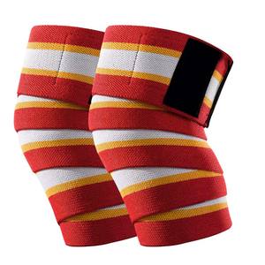 Bandes de genou Five-B Made pour l'haltérophilie, en coton élastique, compression pour l'entraînement, protection douce pour les genoux lors des soulevés de terre et des squats - Product Image 4