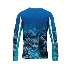 Camiseta de Pesca de Manga Larga para Hombre, Logotipo Personalizado, Impresión por Sublimación, Spandex/Poliéster, UPF 50+, Secado Rápido, Transpirable - Product Image 5