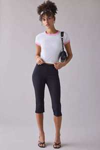 Camiseta Ringer para Mujer, 100% Algodón, Corte Ajustado, Manga Corta, Estilo Urbano, Venta al Por Mayor, Camisetas Casuales para Mujer - Product Image 3