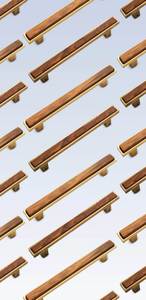 Luxury Walnut Wood Cabinet Handles Zamak Wardrobe <b>Pulls</b> Simple Table <b>Drawer</b> Handles Wooden Furniture Hardware - Product Image 2