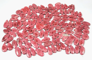 Vente en gros de paires de thulite rose, pierres précieuses naturelles, cabochons, pierres facettées, cristal, fournisseur en vrac, exportation Inde - Product Image 6