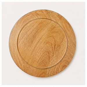 Wholesale Hand-Carved Acacia Wood Charger <b>Plate</b> Eco-Friendly Rustic Underplate for Wedding Banquet and Hotel Table <b>Decoration</b> - Product Image 4