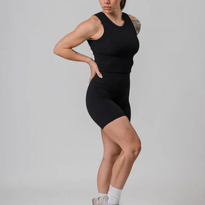High Quality Rib Lace Stretchable Jersey Fabric Sleeveless Slim Fit Summer Casual Wear Lightweight Breathable 100% Cotton - Product Image 6