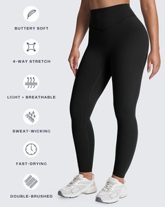 กางเกงเลกกิ้งออกกำลังกายสำหรับผู้หญิง พรีเมียม เอวสูง กางเกงโยคะ แห้งเร็ว ยืดหยุ่น กระชับรูปร่าง ระบายอากาศได้ดี ผ้าถัก - Product Image 4