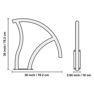 Corrimano per Piscina in Acciaio Inox 30x30 Pollici, 2 Pezzi, Ringhiere di Sicurezza per Piscine Interne/Esterne - Product Image 5