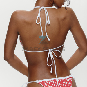 Conjunto de Bikini de Dos Piezas para Mujer, Moderno, en Spandex/Nylon, Tela Suave, Logotipo Frontal, Transpirable, Traje de Baño para Playa - Product Image 2