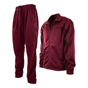 Ensemble de survêtement noir pour homme, manches longues, fermeture éclair, couleur unie, col montant, pantalon de jogging, sportif, séchage rapide, coupe régulière, automne - Product Image 4