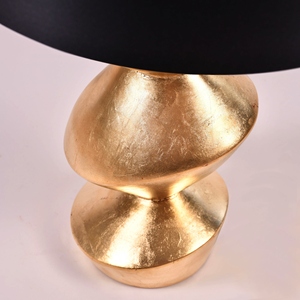 Modern Luxury Gold Twisted Geometric <b>Table</b> Lamp Nordic <b>LED</b> <b>Bedside</b> Light Black Silk Shade for Hotel Bedroom Home Decor Accent - Product Image 5