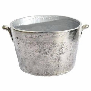 Refroidisseur à champagne de style américain avec poignée, bac à boissons artisanal en aluminium, grand seau à glace, fournitures pour bar et événements - Product Image 1