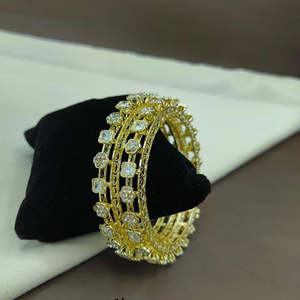 Gold Plated Crystal Stone <b>Bangle</b> <b>Set</b> - Product Image 1