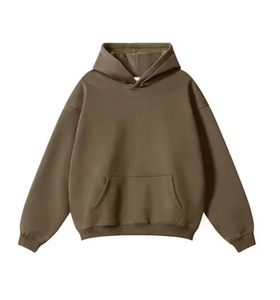 Sudadera con Capucha Personalizada para Hombre, Talla Grande, Algodón French Terry, Color Sólido, Informal, Otoño, Corte Regular, Bolsillo Frontal con Estampado - Product Image 4