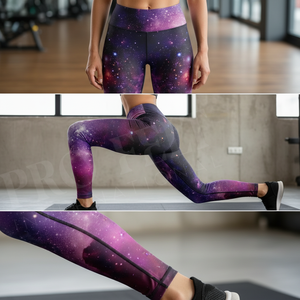 Leggings de yoga personnalisés légers et respirants, imprimés, sans couture, extensibles, pour la gym, la course à pied, l'entraînement, séchage rapide, leggings OEM - Product Image 4