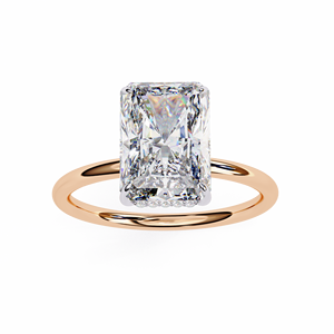 Anillo de compromiso de oro amarillo de 14 quilates con diamante de corte radiante de 2.5 quilates, certificado por IGI, diamante cultivado en laboratorio, regalos de aniversario y boda, diseñado por un diseñador de moda. - Product Image 4