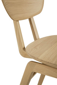 Chaise de salle à manger sans accoudoirs en teck massif, style simple, fabrication de qualité en provenance d'Indonésie, pour restaurant et salon. - Product Image 6