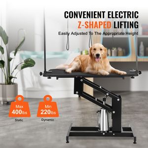 Tavolo Idraulico per Toelettatura Cani da 43 Pollici per Cani Medi/Piccoli, in ABS Resistente, con Braccio Regolabile in Altezza - Product Image 2