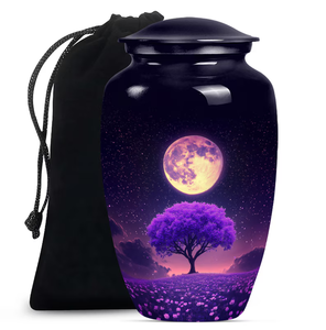 Urna Funeraria con Tema Lunar, Urna de Metal para Cenizas, Ataúd Conmemorativo, Color Personalizado, Urna Decorativa para Entierro de Adultos - Product Image 1