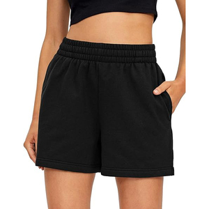 Shorts de Felpa para Mujer con Dobladillo Curvo, Suaves, Cómodos, Casuales, para Descansar, Cintura Elástica, Corte Holgado, Cálidos para Invierno, Ecológicos, 140g - Product Image 2