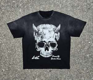 เสื้อยืดโอเวอร์ไซส์พิมพ์ลายตามสั่งสำหรับผู้ชายและผู้หญิง ผ้าฝ้าย เสื้อยืดสตรีทแวร์แบบยูนิเซ็กส์ - Product Image 1