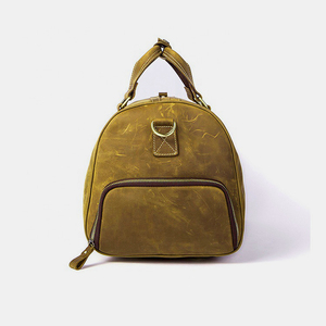 Bolsa de Lona de Cuero Personalizada de Alta Calidad al por Mayor con Diseño de Parches de Cuero, Bolsa de Viaje y Gimnasio para Exteriores de Gran Capacidad y Duradera - Product Image 3