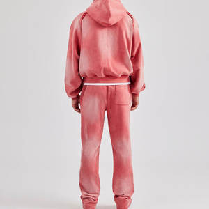 Nouveau Survêtement Homme Hiver 2026 – Sweat à Capuche Grande Taille en Coton 100% Délavé à l'Acide, Qualité Supérieure, Couleur Personnalisable - Product Image 2