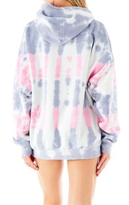 Custom Women Oversized Hoodie Pink Grey <b>Tie</b> Dye Cotton French Terry Pullover Sweatshirt Kangaroo Pocket OEM Wholesale - Product Image 3