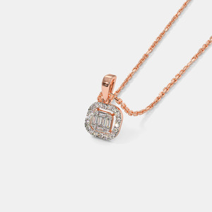 White Gold Pear Halo Lab Grown Diamond Pendant Necklace - Product Image 5