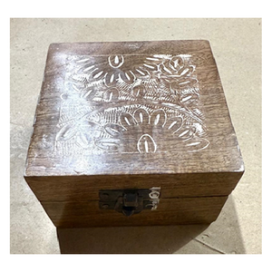 New Arrival Top Notch Quality Home Decor Handmade Mango Wood <b>Box</b> Brown Engraved <b>Wooden</b> <b>Box</b> for Genuine Buyers - Product Image 1
