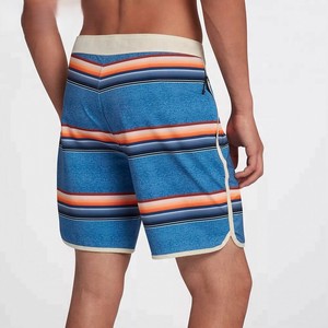 Pantalones Cortos Deportivos Sublimados con Rayas Laterales a Cuadros Azul Marino para Hombre, Cintura Media, Cordón Ajustable, Secado Rápido, Transpirables, Casuales, de Poliéster - Product Image 4
