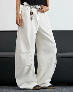 Custom <b>Men's</b> Hip Hop <b>Baggy</b> Jeans Straight Denim Pants Casual Loose Fit <b>Trousers</b> Streetwear High Winter Summer - Product Image 3