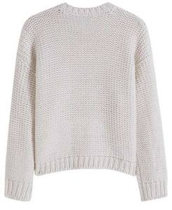 Suéter de Mujer con Cuello Redondo, Transpirable, Hombros Caídos, Tejido Holgado, Suave para Uso Diario, Elegante, Colección de Invierno - Product Image 2