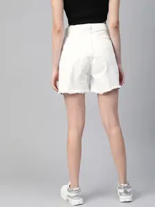 Shorts de Mezclilla para Mujer, Estilo Simple, Transpirables, con Rasgaduras - Product Image 4