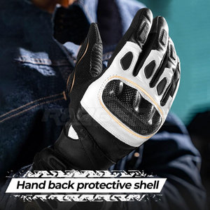 Soft Leather Full Finger Hand Protection Motorbike <b>Gloves</b> Breathable Motorbike Racing <b>Gloves</b> - Product Image 4
