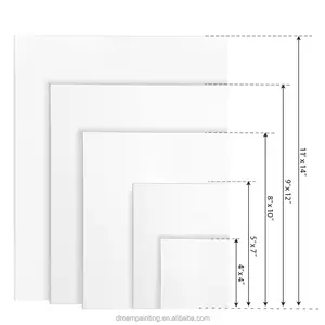 4x4 "5x7" 8x10 "9x12" 11x14 "tela allungata 280g cotone bianco stampa su tela pittura professionale