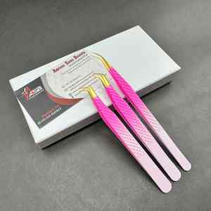 Pinzas de pestañas profesionales de acero inoxidable sostenibles japonesas para botas delgadas de 65 grados, pinzas de extensión de pestañas probadas a mano - Product Image 5