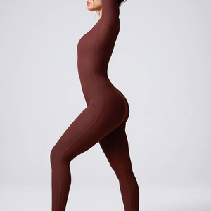 Full Sleeve High Stretchable <b>Romper</b> Style Tight Fitted Jumpsuits Unique Design Plain Blank Color Jump Suit In Low MOQ - Product Image 4