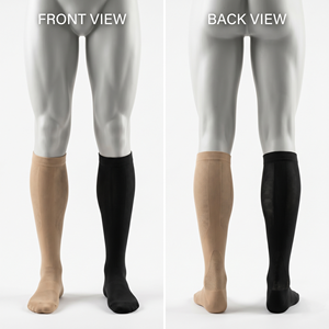 High Performance 320 GSM Nylon Spandex Scrub <b>Socks</b> Black Breathable Knit Panels Custom Woven Logo Uniforms - Product Image 3
