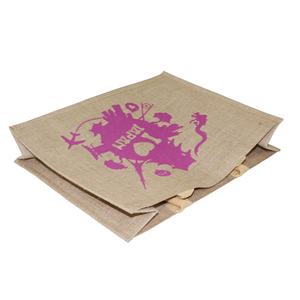 Sac fourre-tout en toile de jute réutilisable et écologique en gros, sac en toile de jute personnalisé avec logo imprimé, sac à main pour les courses d'épicerie - Product Image 4