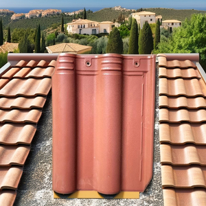 กระเบื้องหลังคาเซรามิกเคลือบดินเผา ดีไซน์โค้งมนเงางาม ขนาด 300 x 400 มม. มีหลายสีให้เลือก - Product Image 1